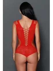 Red Sultry Beauty Mesh Cutout