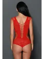 Red Sultry Beauty Mesh Cutout