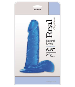 Dildo REAL RAPTURE 6,5" - modré