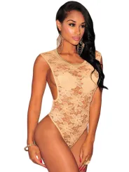 Body BROWN FLORAL LACE OPEN SIDES