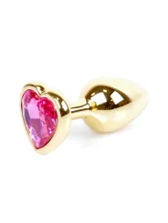 Análny kolík (šperk) Jawellery Gold HEART PLUG- Pink