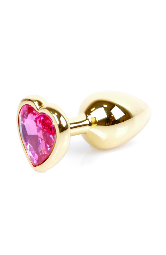 Análny kolík (šperk) Jawellery Gold HEART PLUG ružový