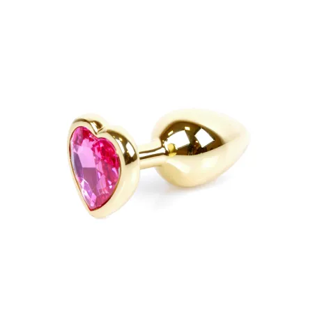 Análny kolík (šperk) Jawellery Gold HEART PLUG- Pink