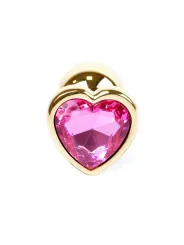 Análny kolík (šperk) Jawellery Gold HEART PLUG- Pink