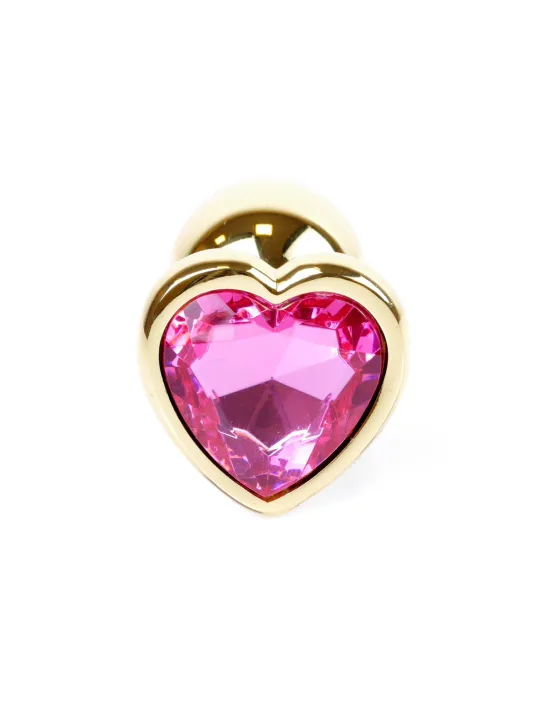 Análny kolík (šperk) Jawellery Gold HEART PLUG- Pink