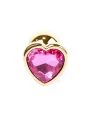 Análny kolík (šperk) Jawellery Gold HEART PLUG- Pink