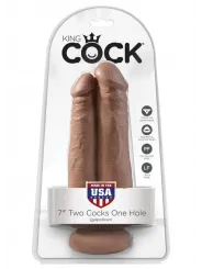 Dvojité dildo KING COCK TWO COCKS ONE HOLE 7 inch