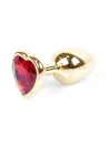 Análny kolík (šperk) Jawellery Gold HEART PLUG- Pink