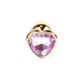 Análny kolík (šperk) Jawellery Gold HEART PLUG- Pink