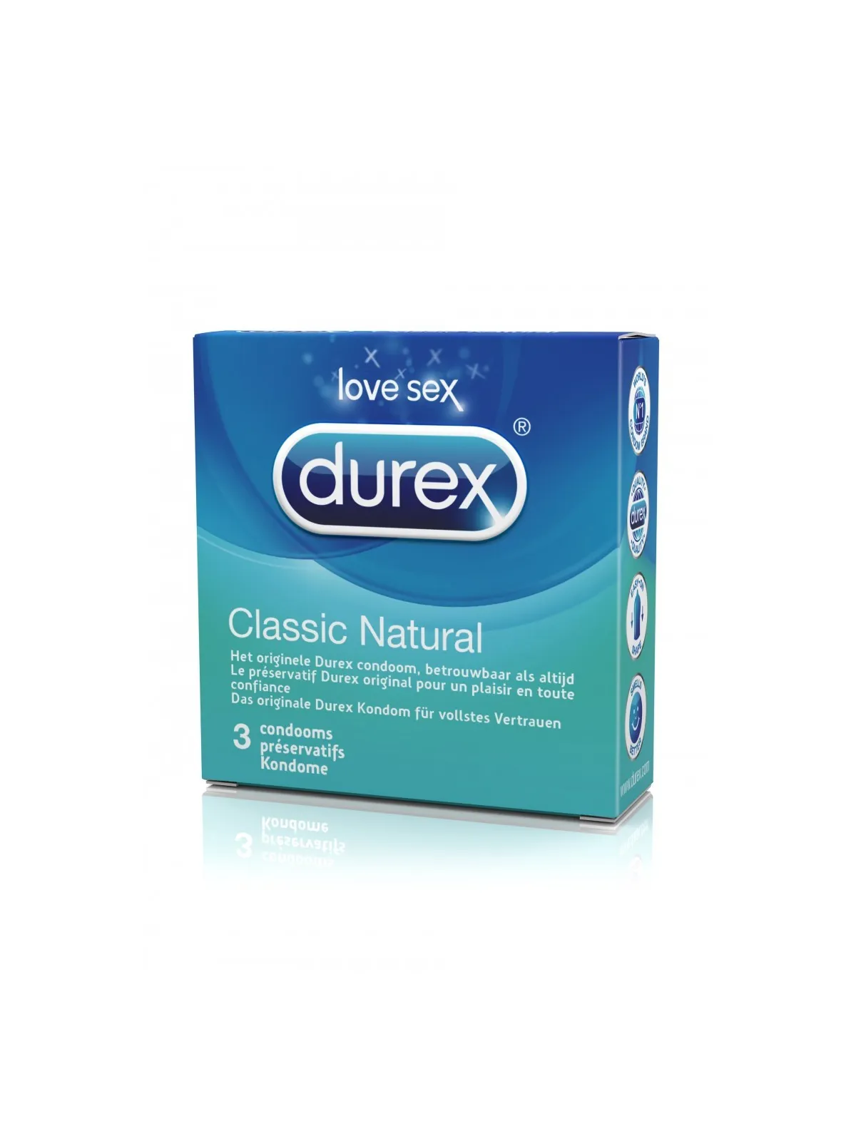 Kondómy DUREX CLASSIC NATURAL 3ks