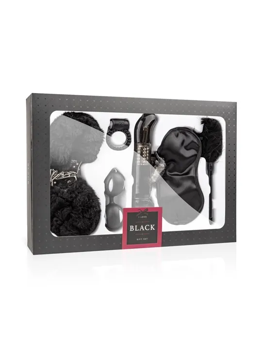 Erotická sada LOVEBOXXX I LOVE BLACK GIFT SET