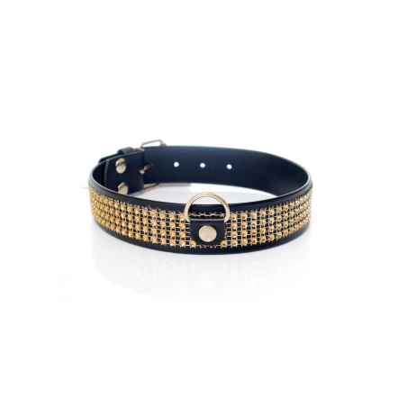 Obojok COLLAR CRYSTALS GOLD 3cm