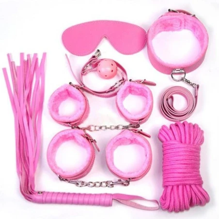 Sada TOYZ4LOVERS BDSM BONDAGE KIT ružová