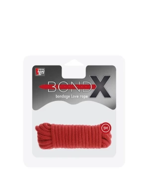 Bondage lano BONDX LOVE ROPE 5M RED