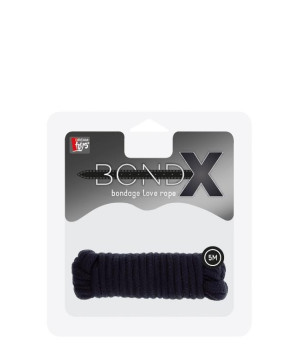 Bondage lano BONDX LOVE ROPE 5M BLACK
