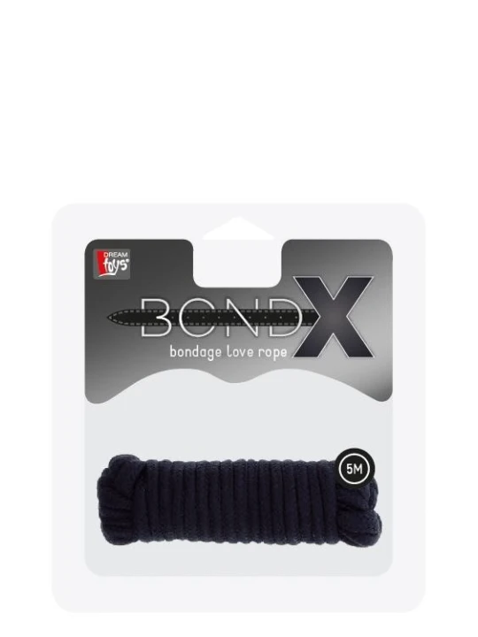 Bondage lano BONDX LOVE ROPE 5M BLACK