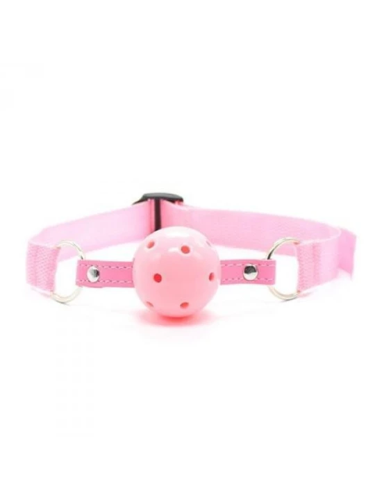 Náustok BREATH HOLE BALL GAG PINK