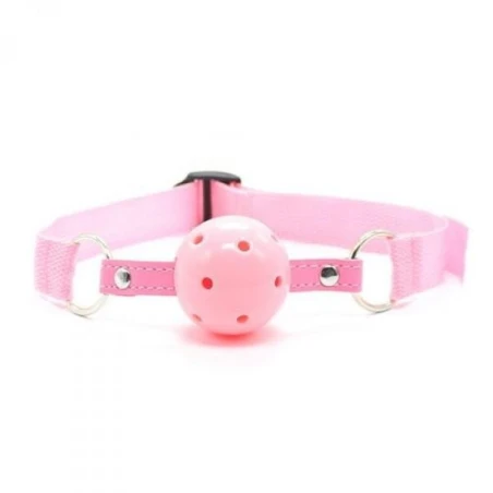 Náustok BREATH HOLE BALL GAG PINK