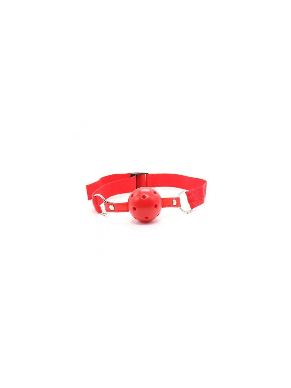 Náustok BREATH HOLE BALL GAG RED