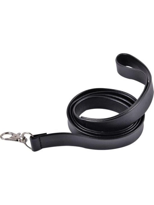 Obojok s vodítkom KINKY COLLAR WITH LEASH BLACK