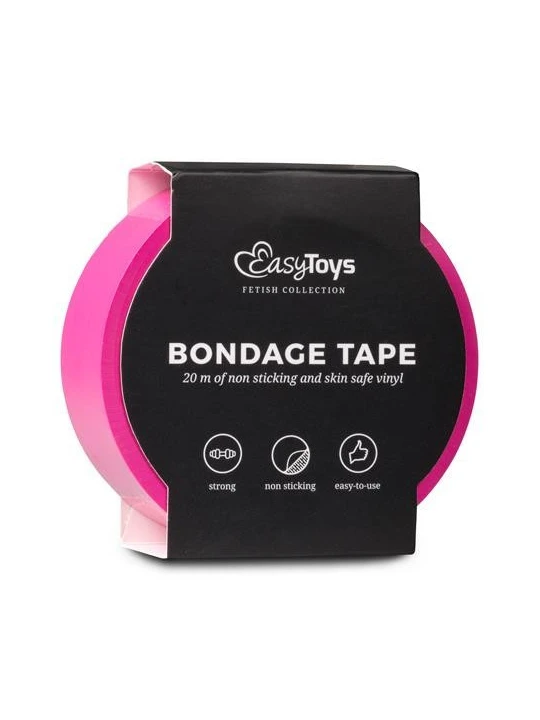 Páska na bondage EASYTOYS BONDAGE TAPE PINK 20m