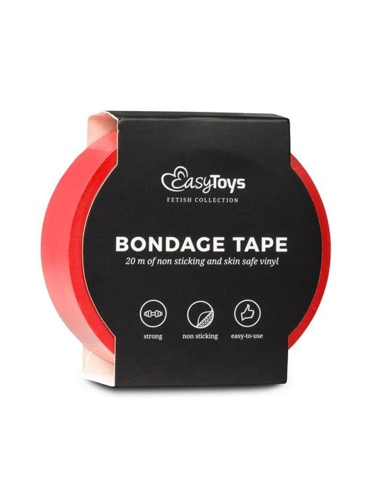 Páska na bondage EASYTOYS BONDAGE TAPE RED 20m