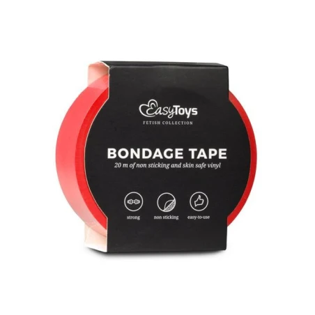 Páska na bondage EASYTOYS BONDAGE TAPE RED 20m