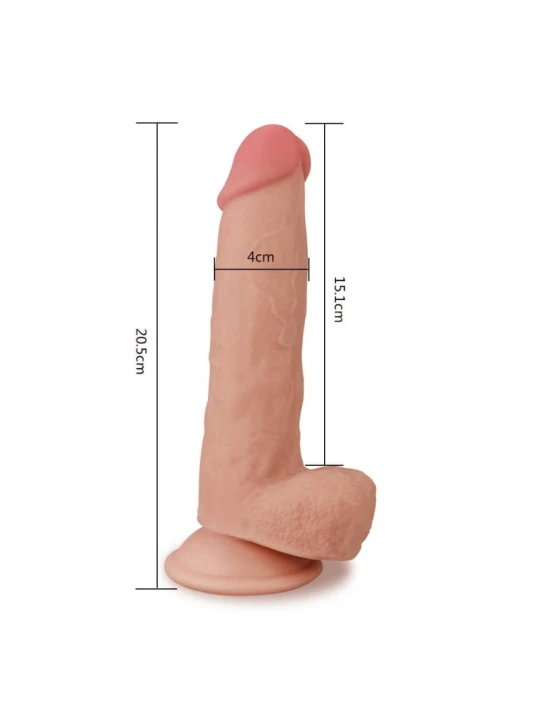 Realistické dildo s prísavkou LoveToy Skinlike Soft Cock 7