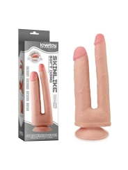 Dvojité dildo s prísavkou LoveToy Skinlike Double Cock