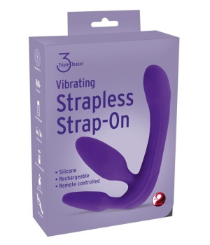 Vibračný strap-on YOU2TOYS TRIPLE TEASER STRAPLESS