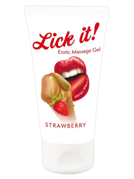 Gél na orálny sex LICK IT 50ml jahoda