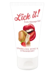 Gél na orálny sex LICK IT 50ml šampanské s jahodami