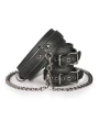 Kožený obojok s putami na ruky Leather Collar With Handcuffs