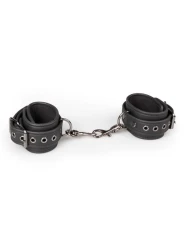 Kožené putá na ruky Black Leather Handcuffs