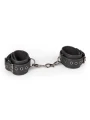 Kožené putá na ruky Black Leather Handcuffs