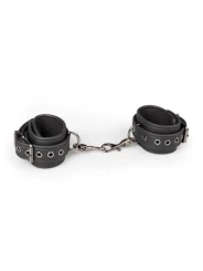 Kožené putá na ruky Black Leather Handcuffs