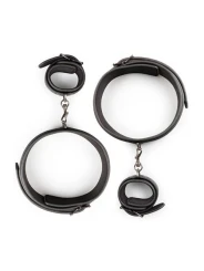 Kožené BDSM putá na stehná a ruky Thigh & Wrist Cuff Set