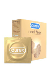 Bezlatexové kondómy DUREX Real Feel 3ks