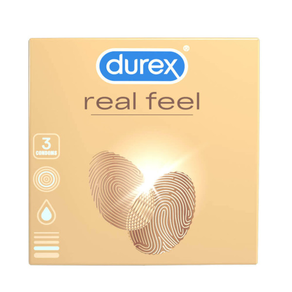 Bezlatexové kondómy DUREX Real Feel 3ks
