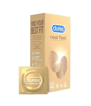 Bezlatexové kondómy DUREX Real Feel 10ks