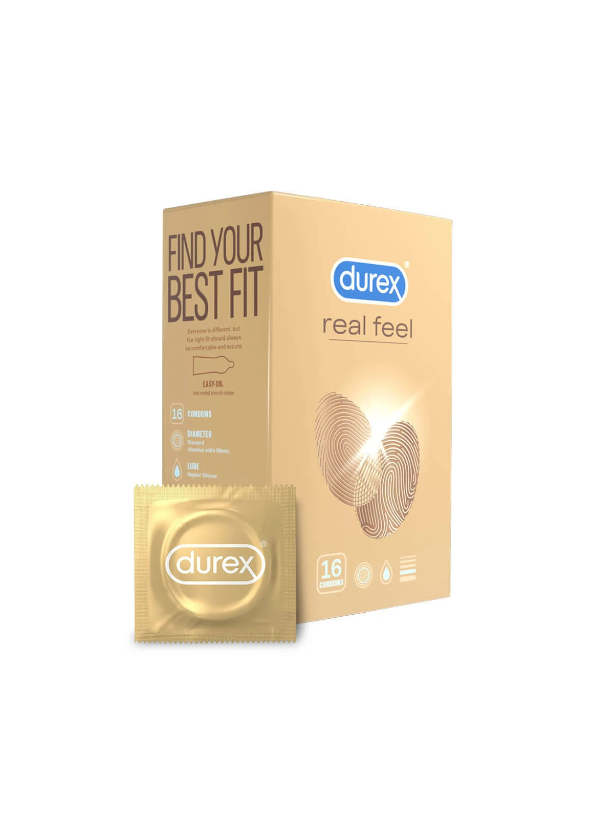 Bezlatexové kondómy DUREX Real Feel 16ks