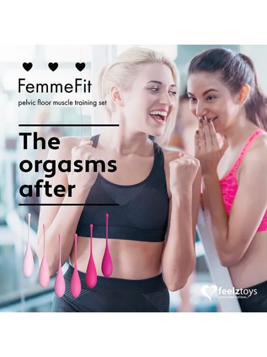 FeelzToys FemmeFit Pelvic- 6 dielna sada venušiných guľôčok