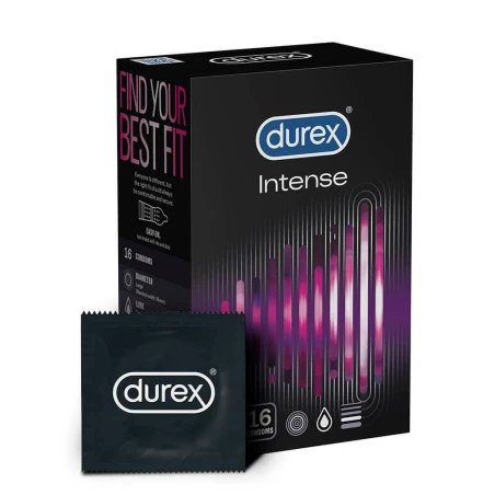 Vrúbkované kondómy DUREX Intense 16ks