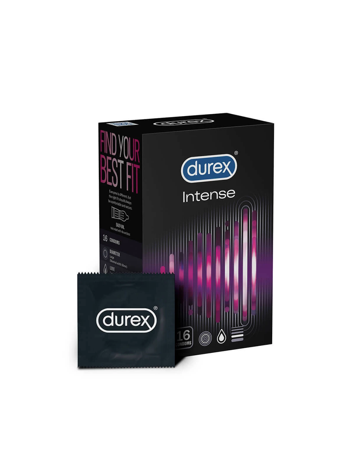 Vrúbkované kondómy DUREX Intense 16ks