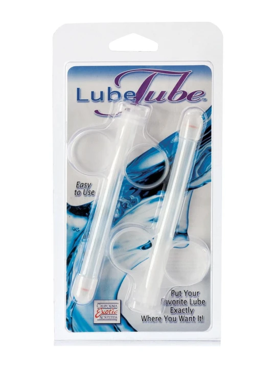 CalExotics Lube Tube Biely - aplikátor lubrikačného gélu