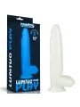 Lovetoy 10" Lumino Play Dildo - svietiaci penis so semenníkmi