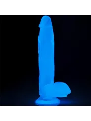 Lovetoy 10" Lumino Play Dildo - svietiaci penis so semenníkmi