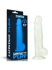 Lovetoy 8,5" Lumino Play Dildo - 21,5 cm svietiaci penis s prísavkou