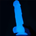 Lovetoy 8,5" Lumino Play Dildo - 21,5 cm svietiaci penis s prísavkou