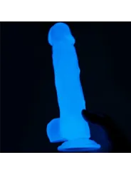 Lovetoy 8,5" Lumino Play Dildo - 21,5 cm svietiaci penis s prísavkou